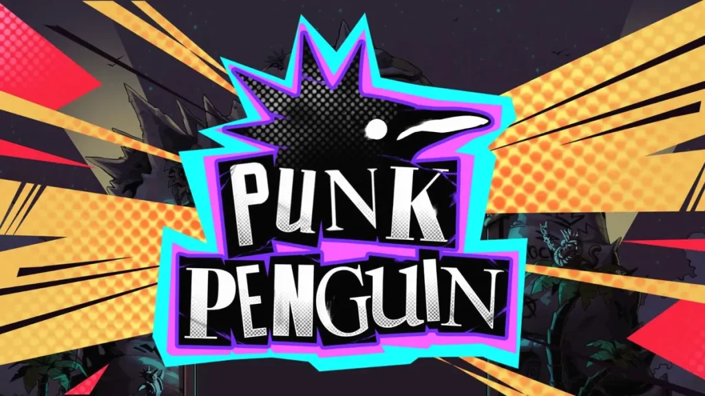 Punk Penguin slot game interface showing the gritty underground concert theme with punk rock penguins.